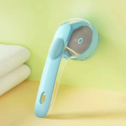 2-in-1 Pet Bath Brush & Shampoo Dispenser
